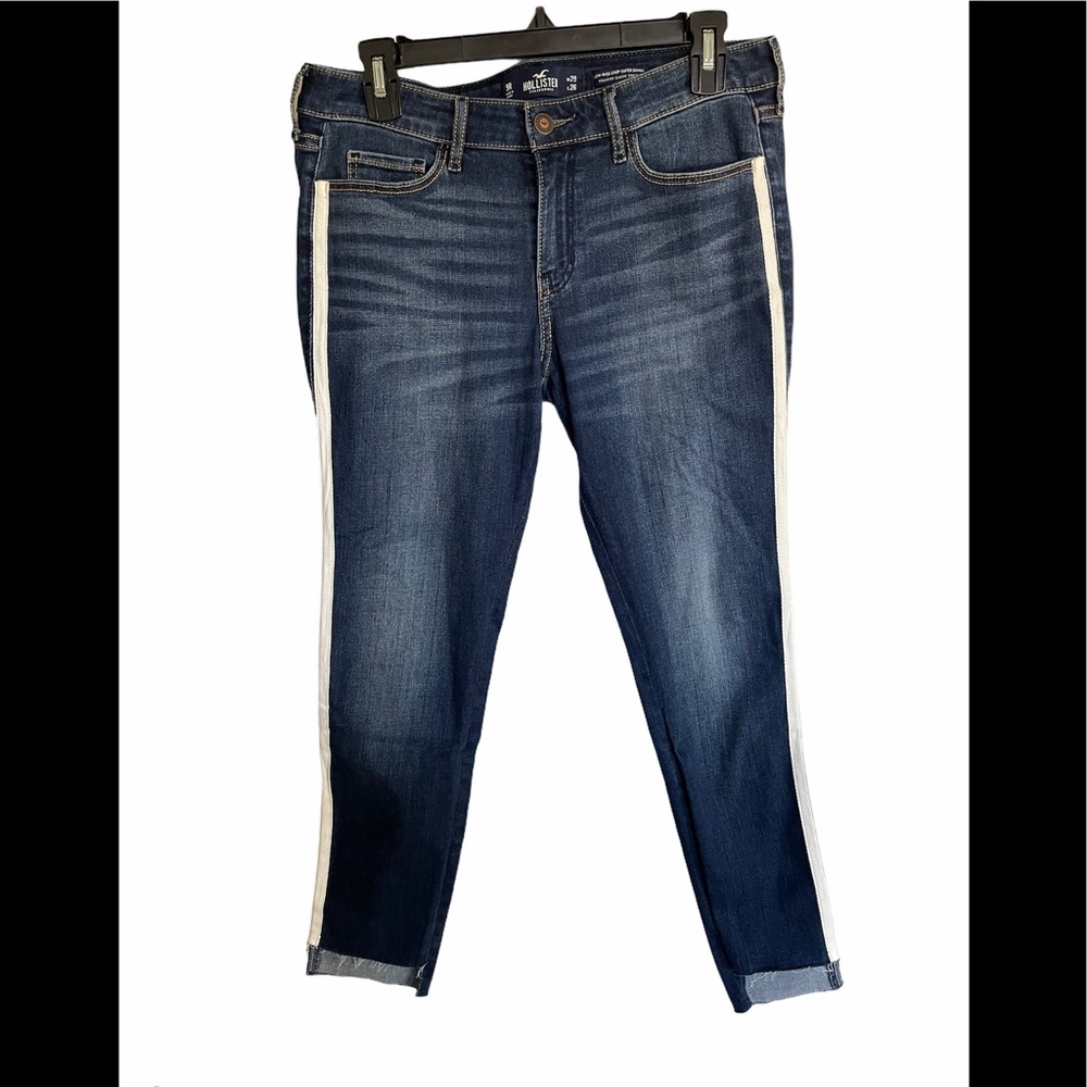 Hollister Crop Skinny Jeans Striped